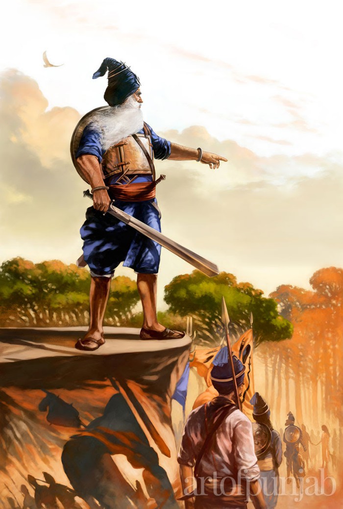 Spectacular New Painting of Baba Deep Singh Shaheed | SikhNet