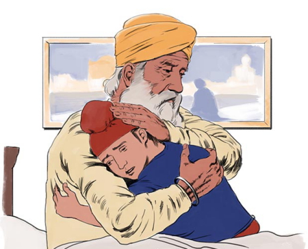 Fish Eat Fish World Sketch 7 Dada Aman hug colour 4 (117K)