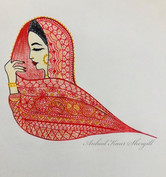 Sketch Of Punjabi Singer Miss Pooja  DesiPainterscom