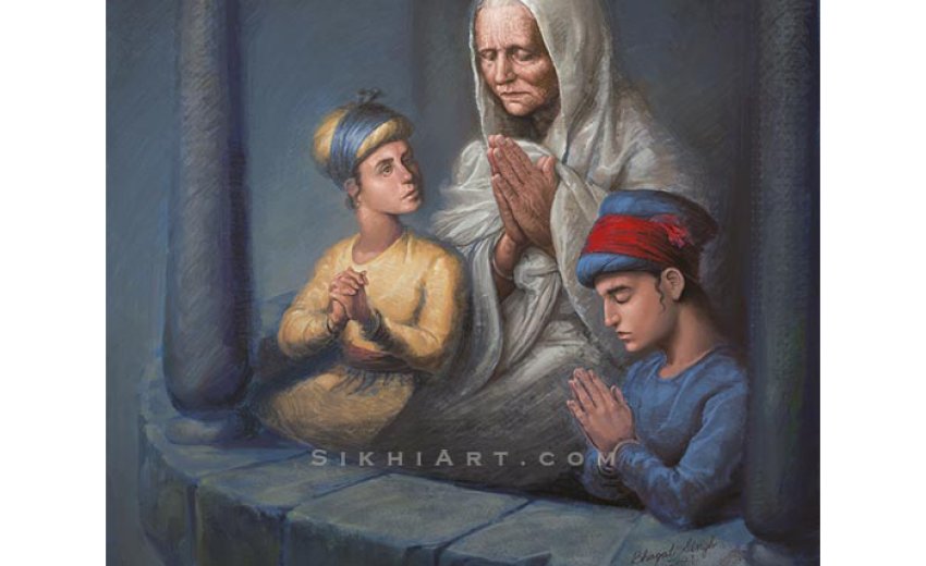 Art: Mata Gujri Ji and the Chote Sahibzade | SikhNet