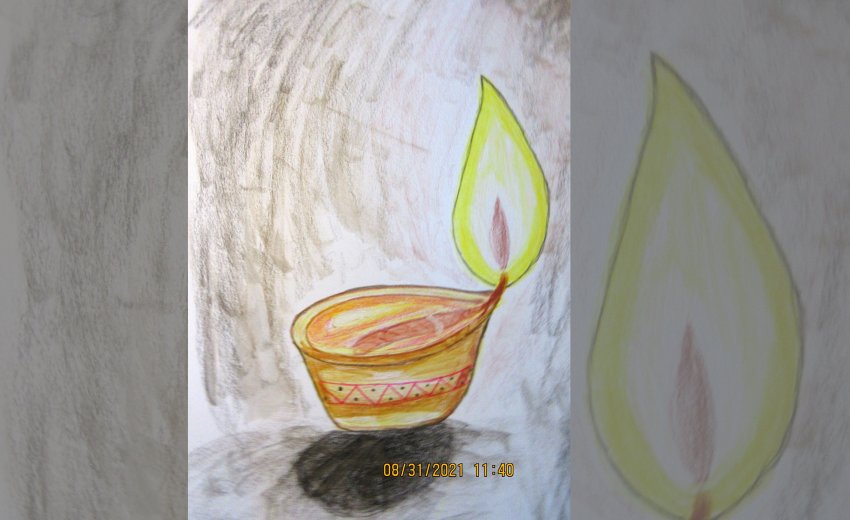 Diwali Oil Pastel Painting for beginners | Oil Pastel Drawing DIWALI -  YouTube